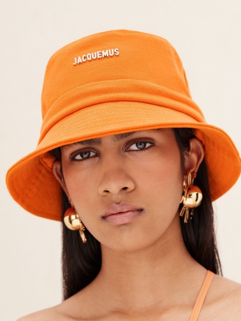 Jacquemus Le Bob Gadjo Unisex Bucket Hat in Orange